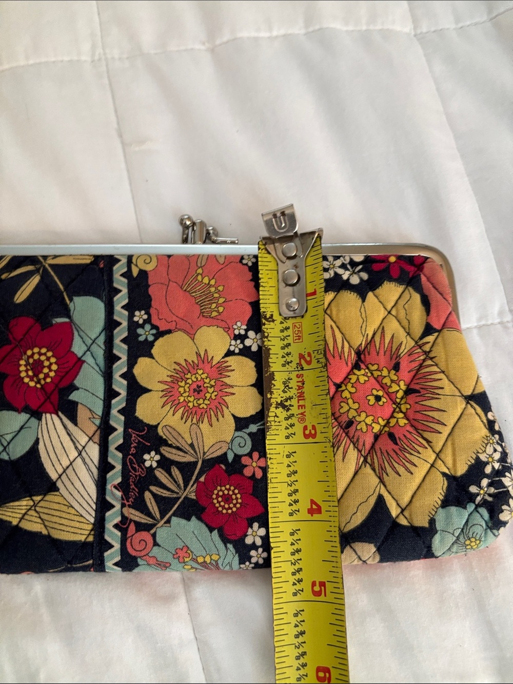 Vintage Vera Bradley Floral Quilted Clasp Wallet - clutch - Picture 10 of 10